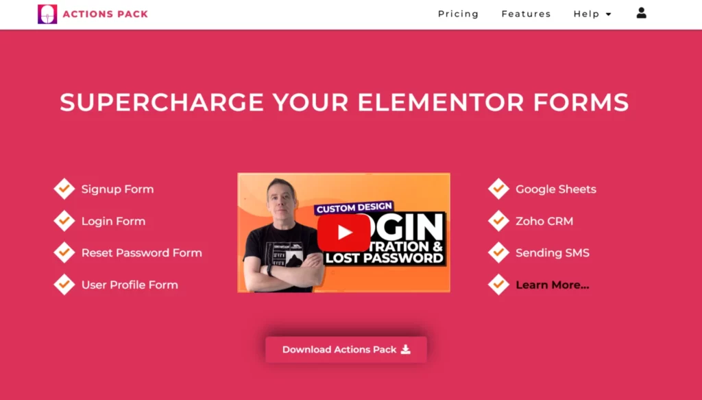 Actions Pack Premium For Elementor