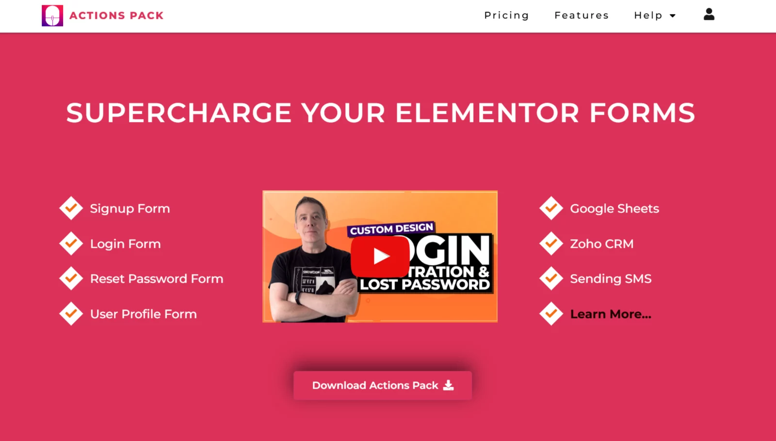 Actions Pack Premium For Elementor